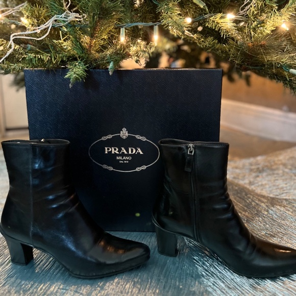 Prada Prada Calzatore Donna Black Boots 38.5 (8.5 US) - Picture 3 of 9